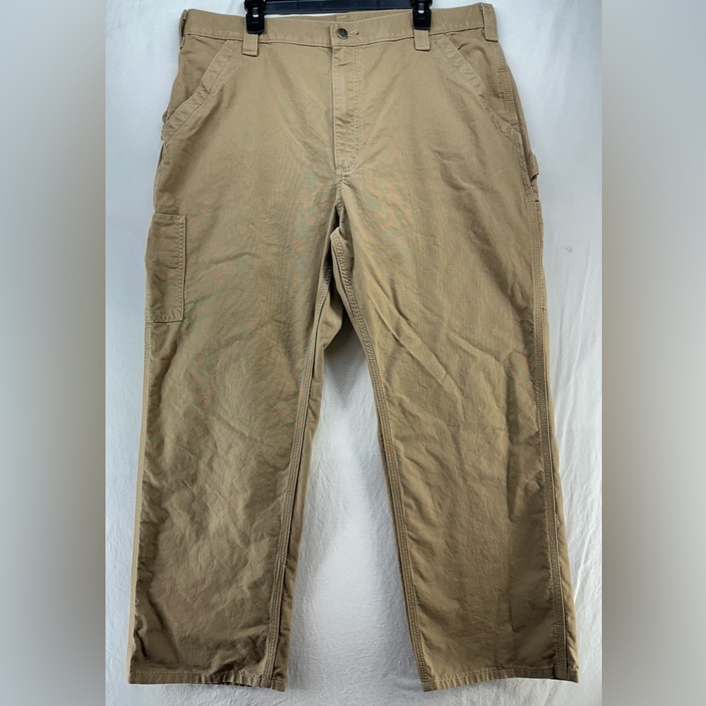 Carhartt 40x30 Loose Fit Carpenter Twill Outdoor Work Pants Tan‎ Beige